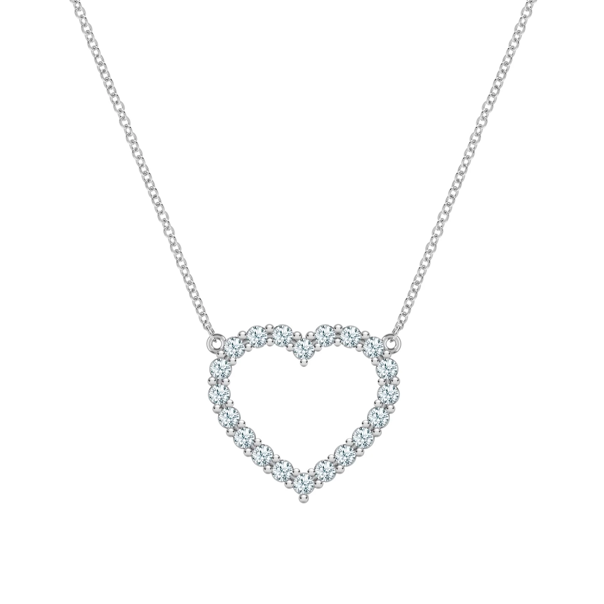 Rosecliff Heart Aquamarine Necklace in 14k Gold (March) - Image 8