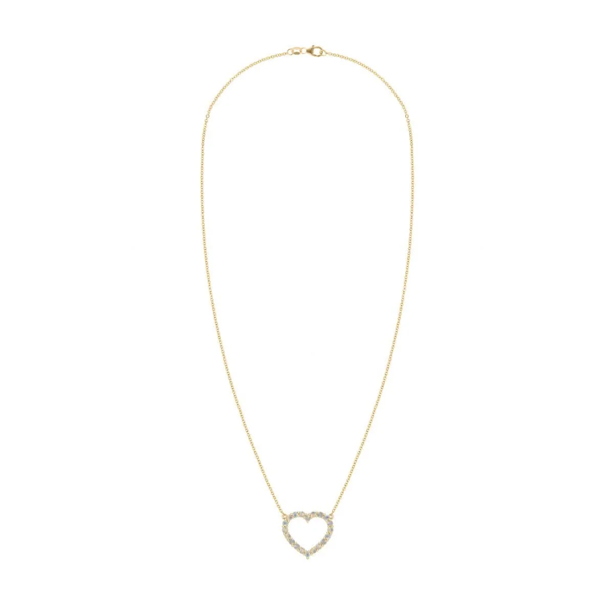 Rosecliff Heart Opal Necklace in 14k Gold (October) - Image 7