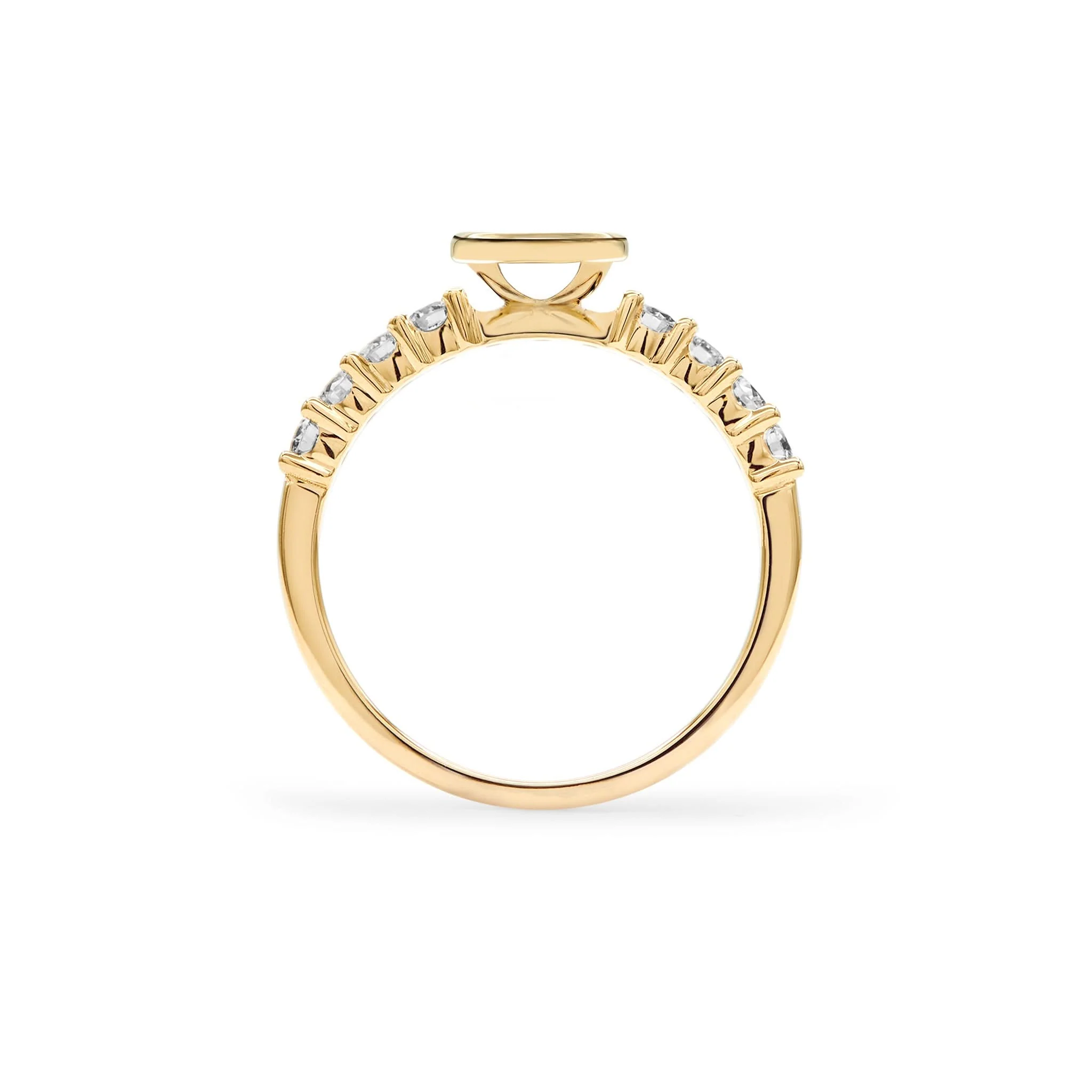 Rosecliff Letter White Topaz Ring in 14k Gold (April) - Image 4
