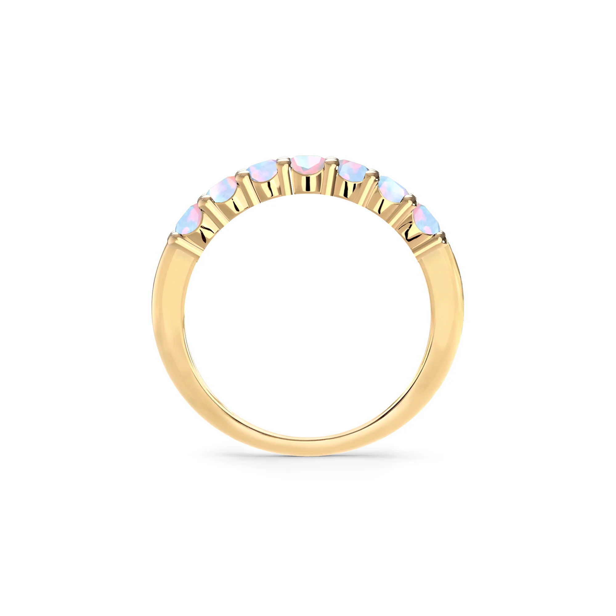 Rosecliff Luxe Opal Stackable Ring in 14k Gold (October) - Image 4