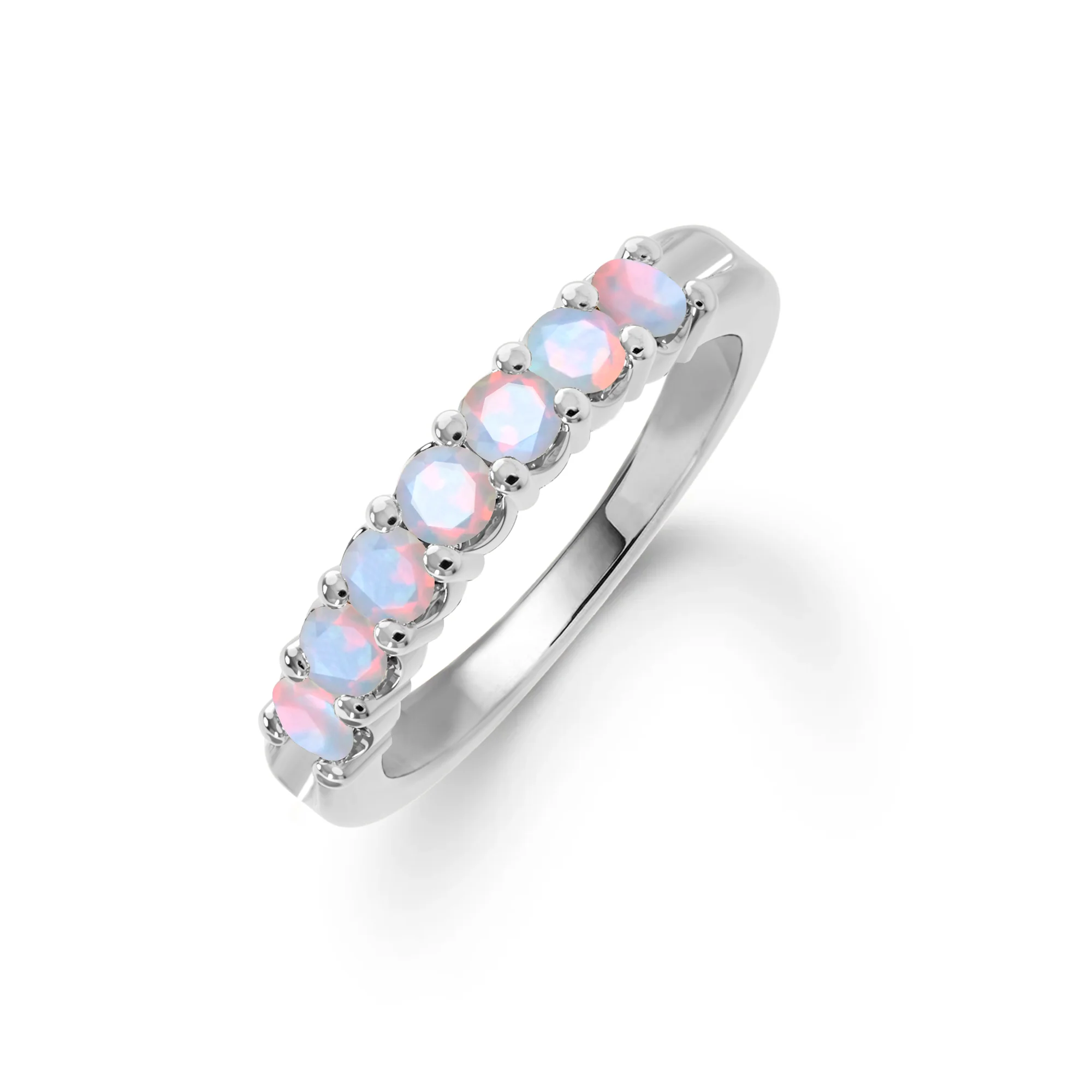 Rosecliff Luxe Opal Stackable Ring in 14k Gold (October) - Image 8