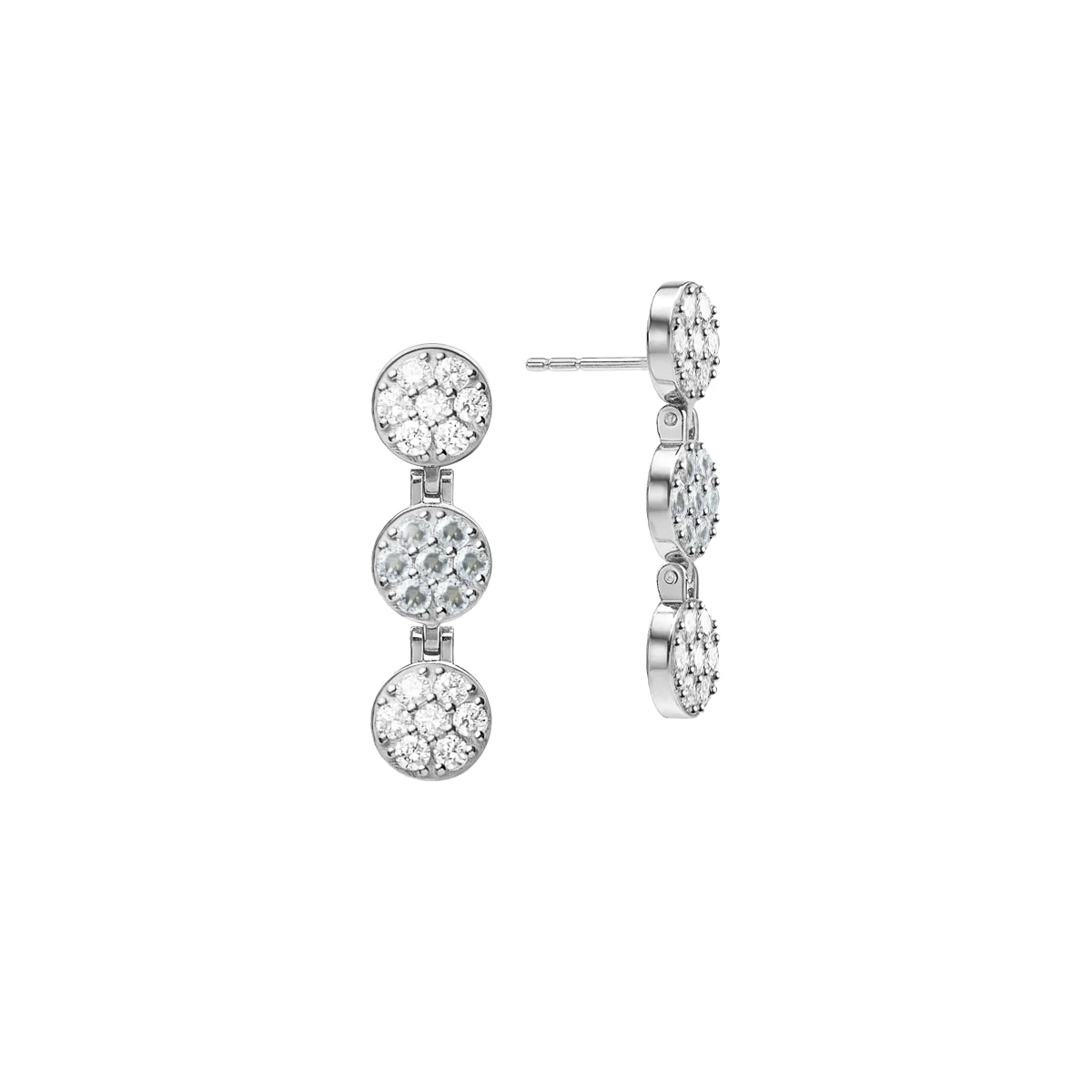 Rosecliff Diamond & Aquamarine Drop Earrings in 14k Gold (March) - Image 4