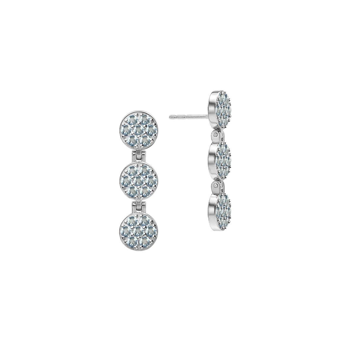 Rosecliff Nantucket Blue Topaz Drop Earrings in 14k Gold (December) - Image 4