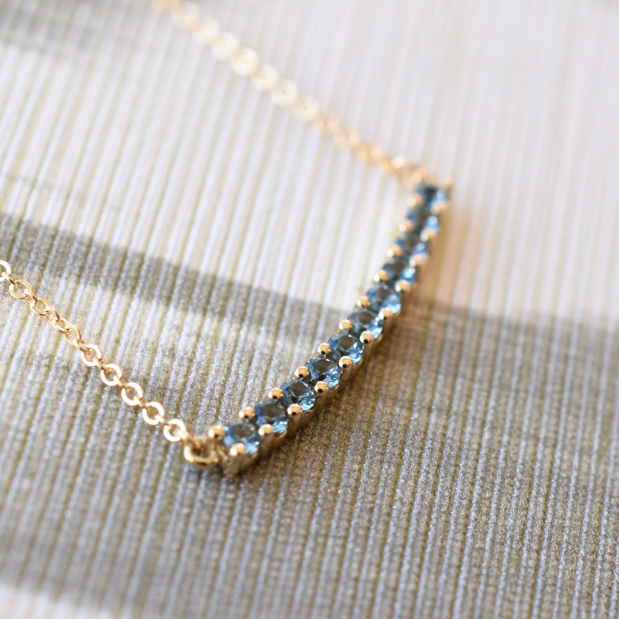 Rosecliff Nantucket Blue Topaz Bar Necklace (December) - Image 10