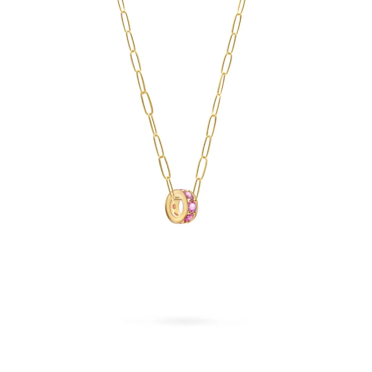 Rosecliff Pink Sapphire Bead in 14k Gold (October)