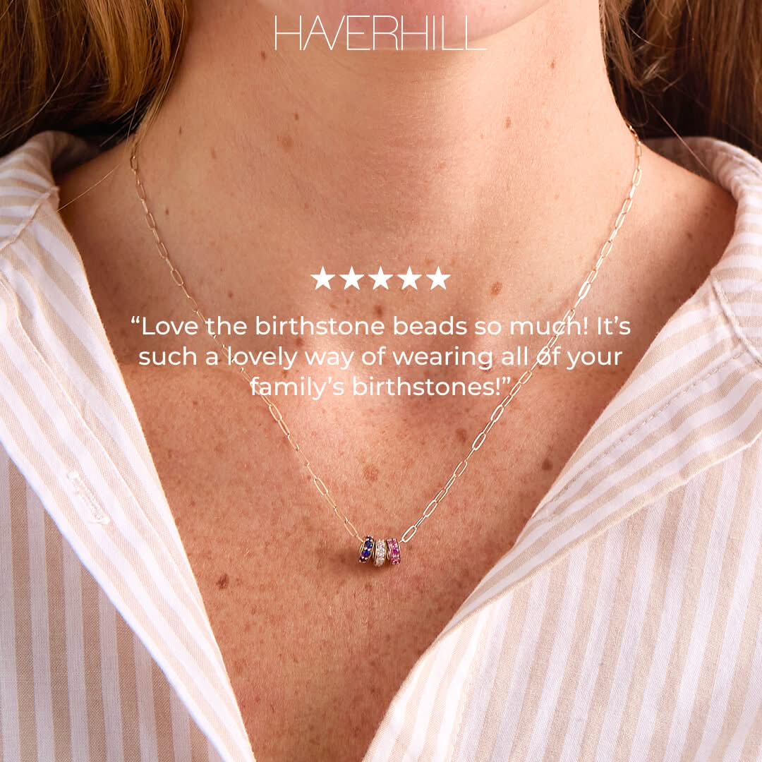 Rosecliff Pink Sapphire Bead in 14k Gold (October) - Image 10