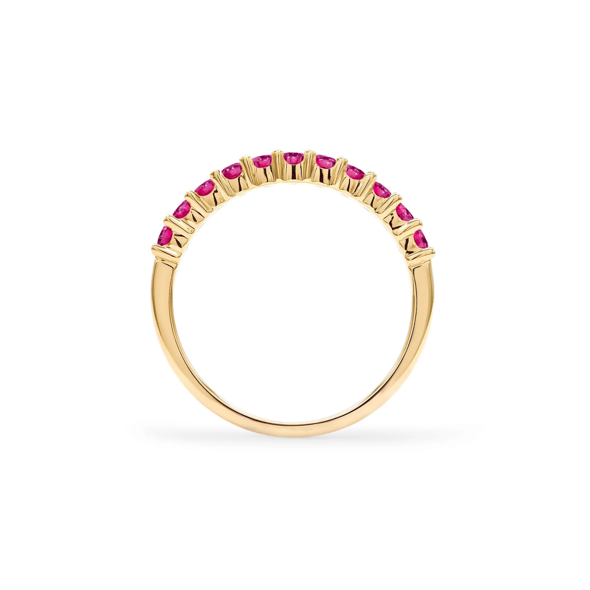 Rosecliff Ruby Stackable Ring in 14k Gold (July) - Image 4