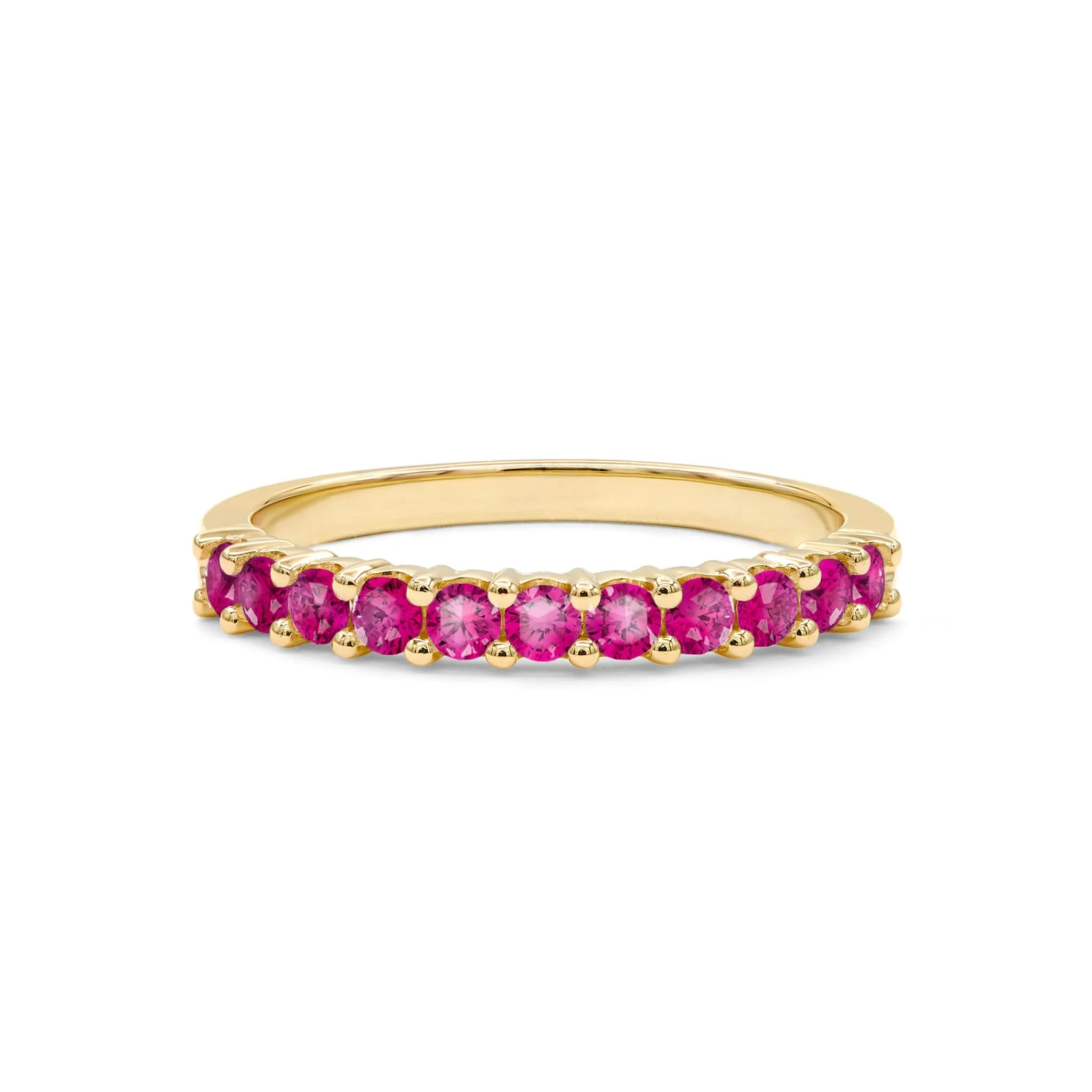 Rosecliff Ruby Stackable Ring in 14k Gold (July) - Image 5