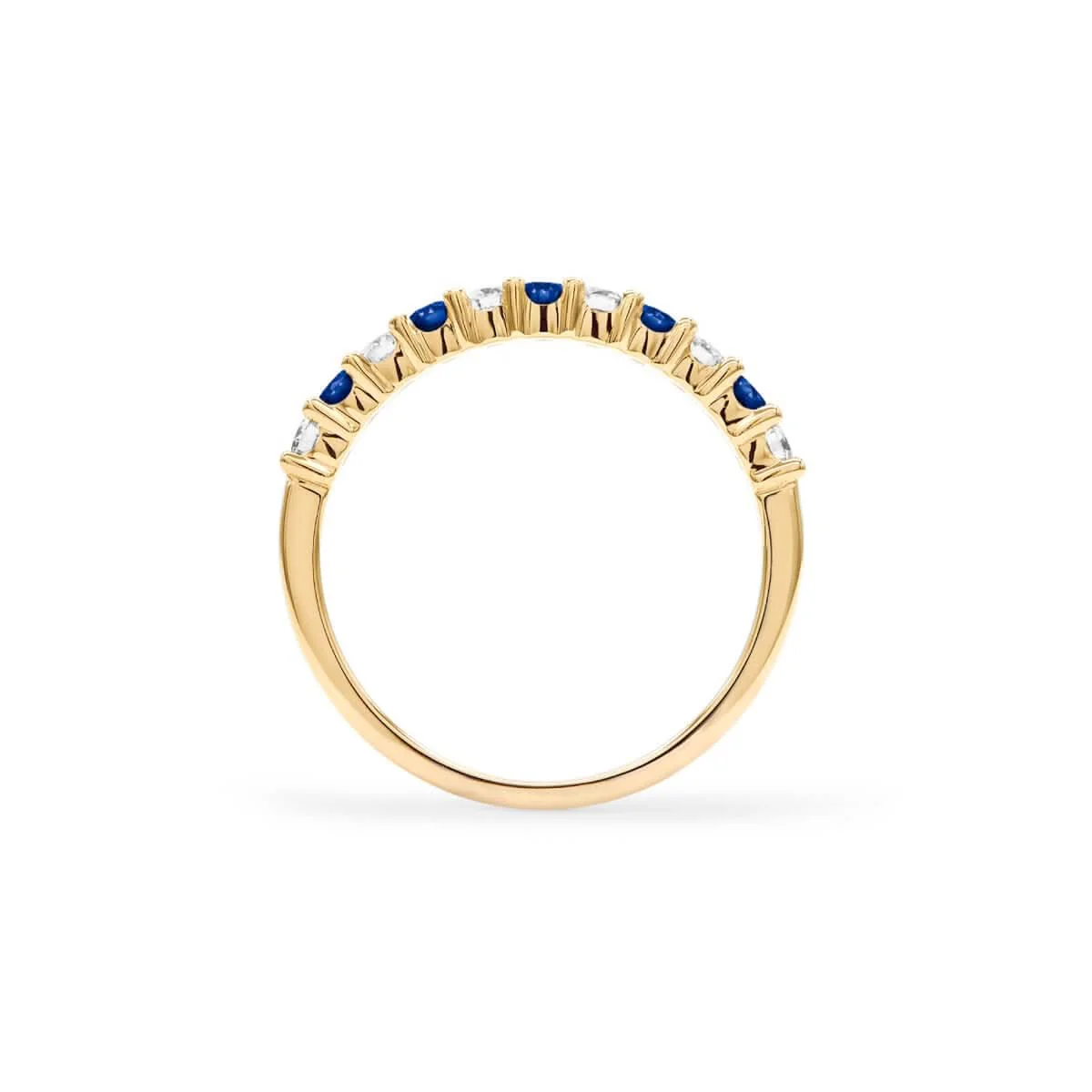 Rosecliff Diamond & Sapphire Stackable Ring in 14k Gold (September) - Image 4