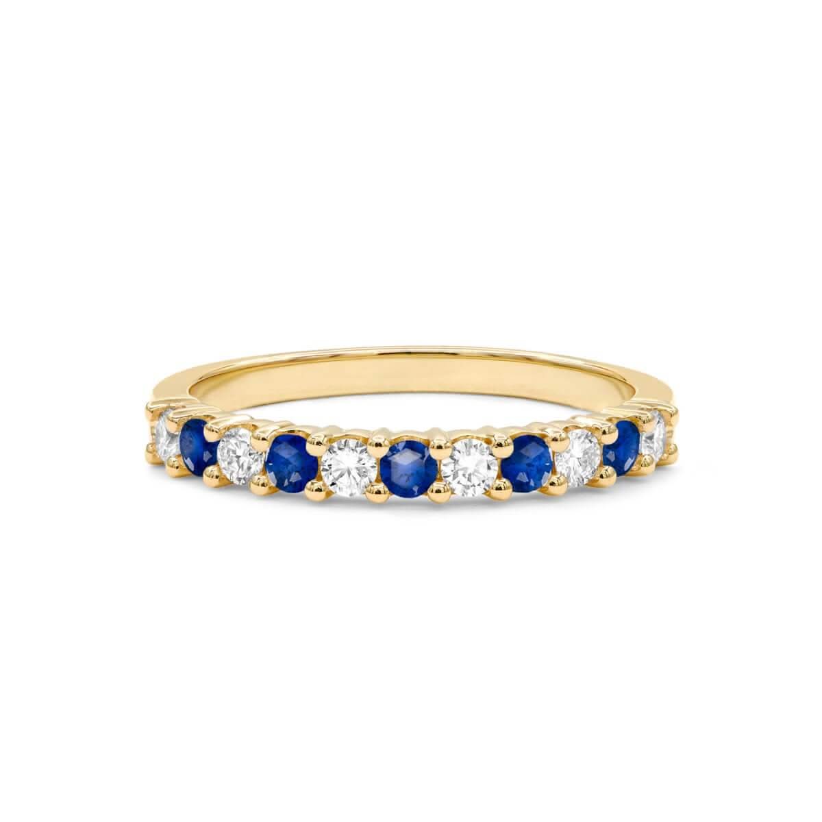 Rosecliff Diamond & Sapphire Stackable Ring in 14k Gold (September) - Image 5