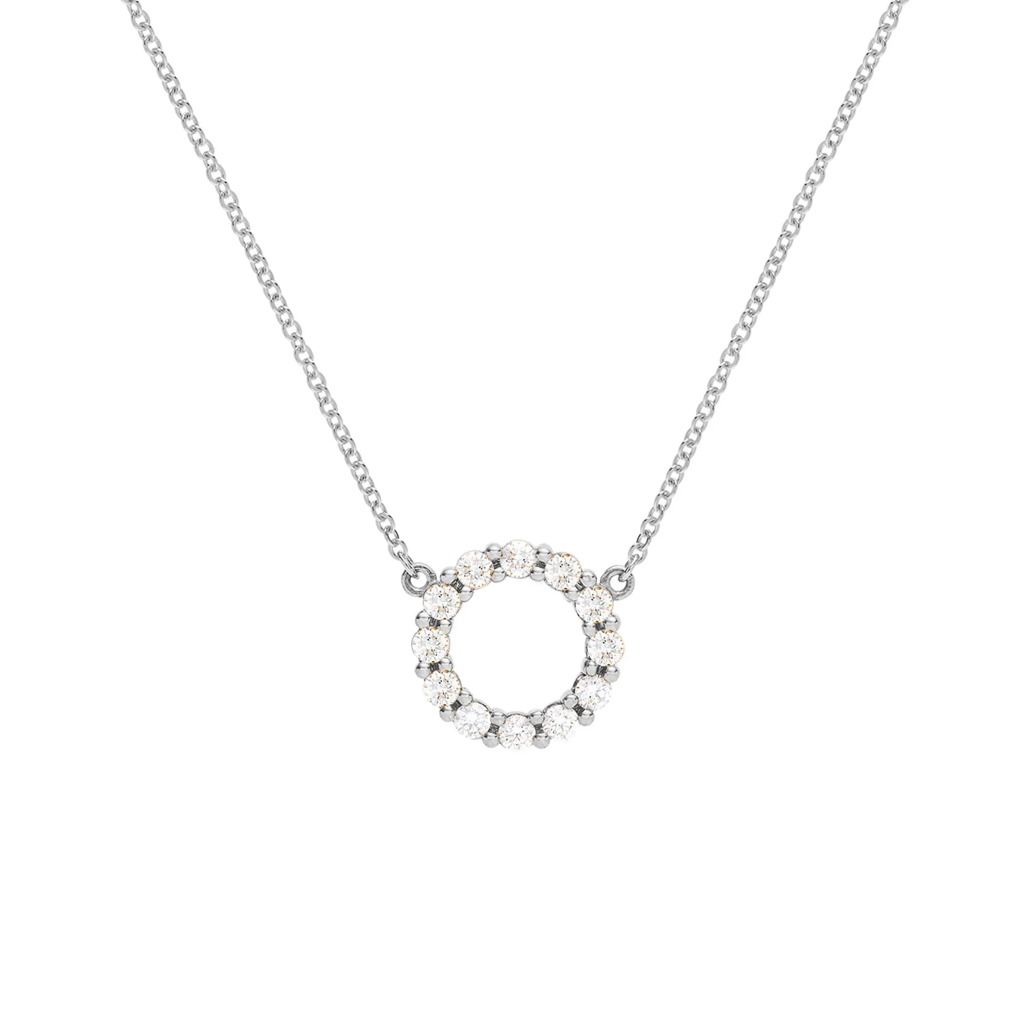 Rosecliff Small Circle Diamond Necklace in 14k Gold (April) - Image 8