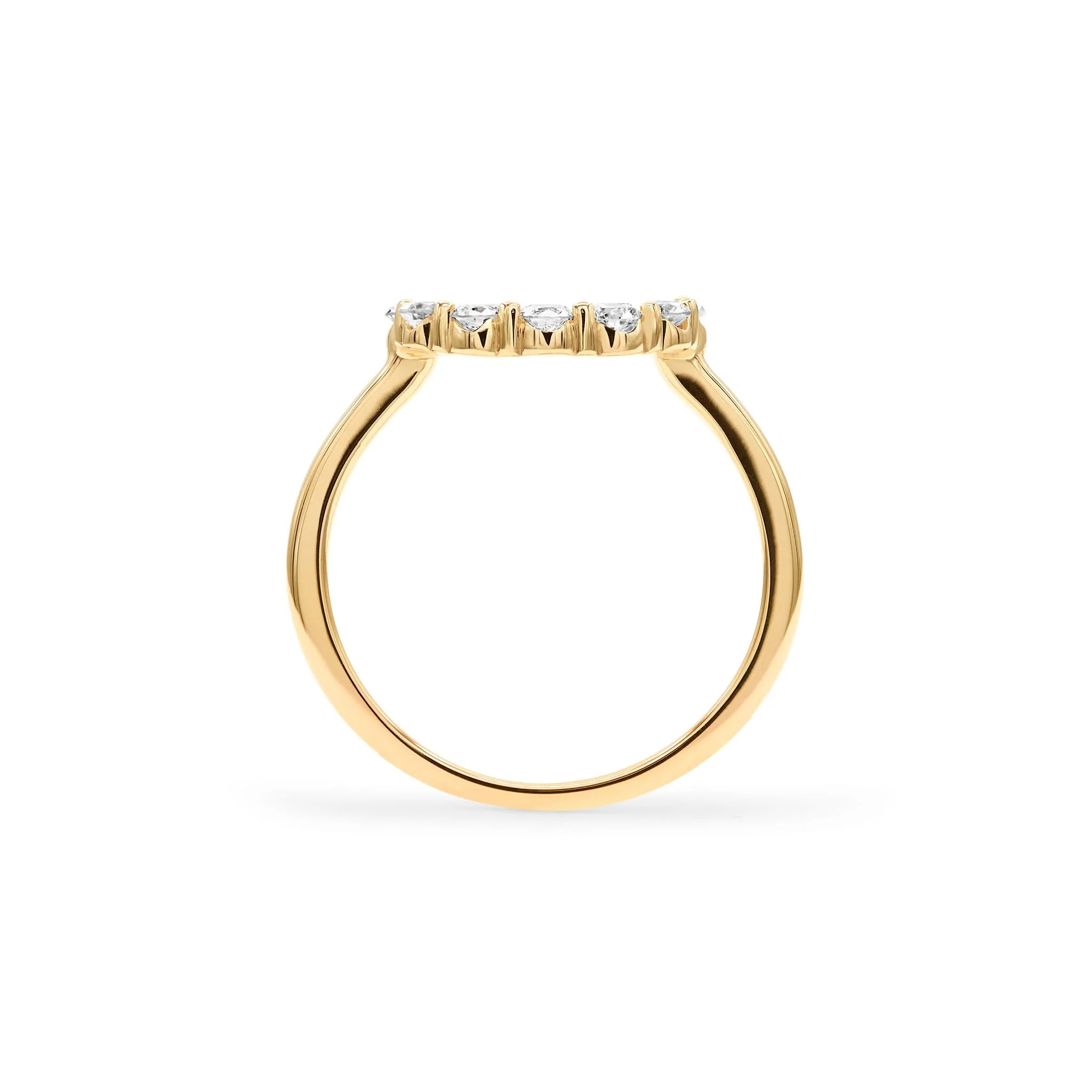 Rosecliff Small Circle Diamond Ring in 14k Gold (April) - Image 4