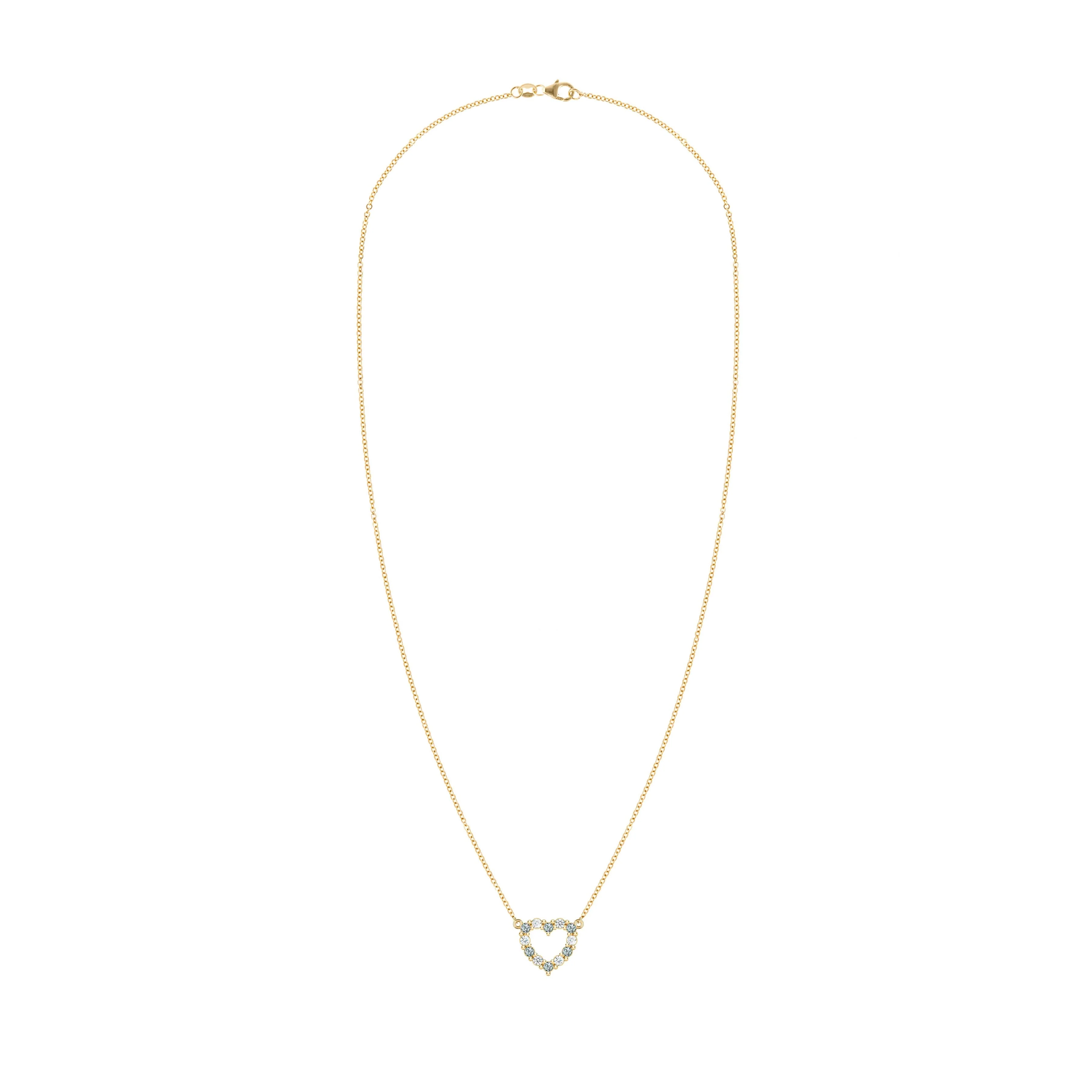 Rosecliff Small Heart Diamond & Alexandrite Necklace in 14k Gold (June) - Image 5