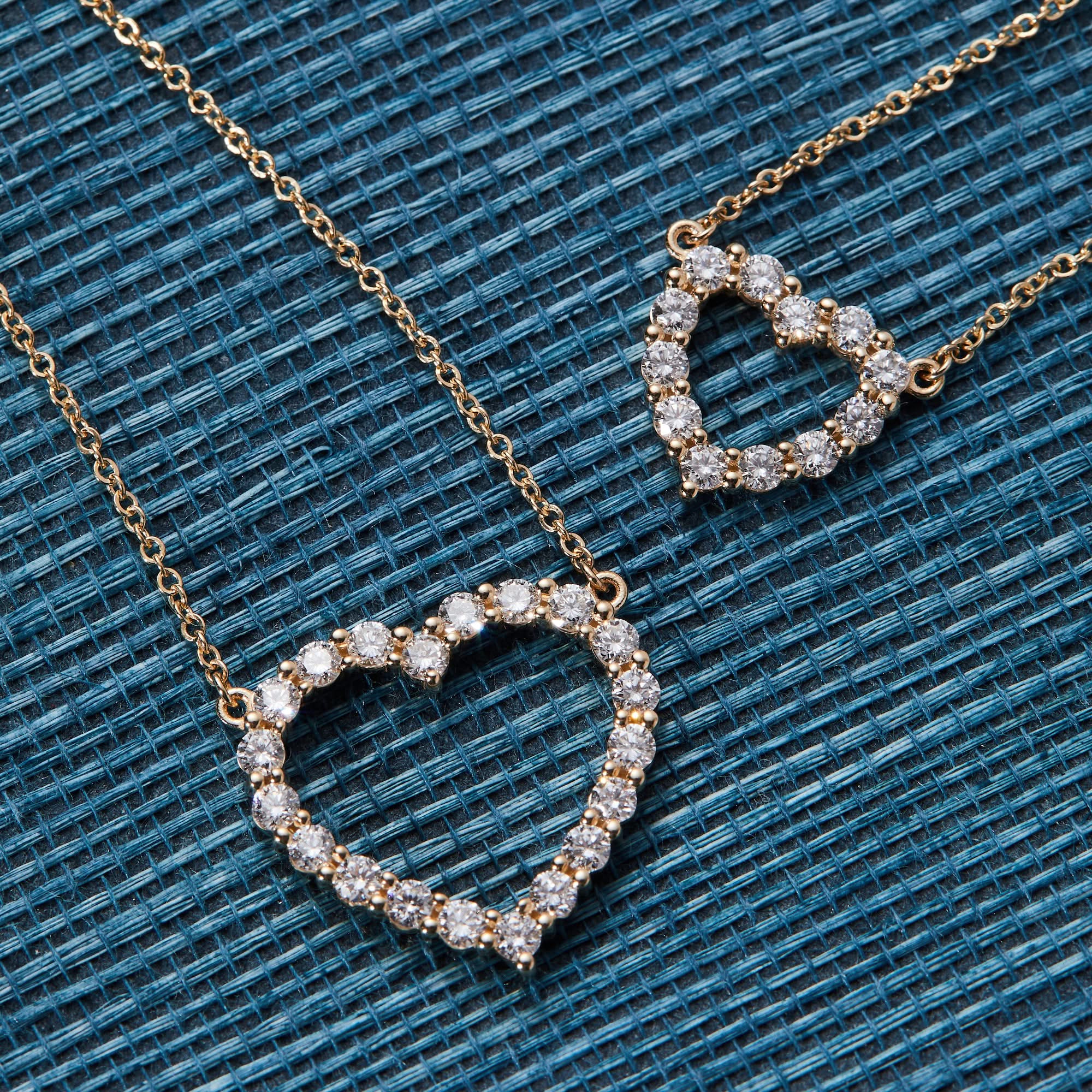 Rosecliff Small Heart Diamond Necklace in 14k Gold (April) - Image 10