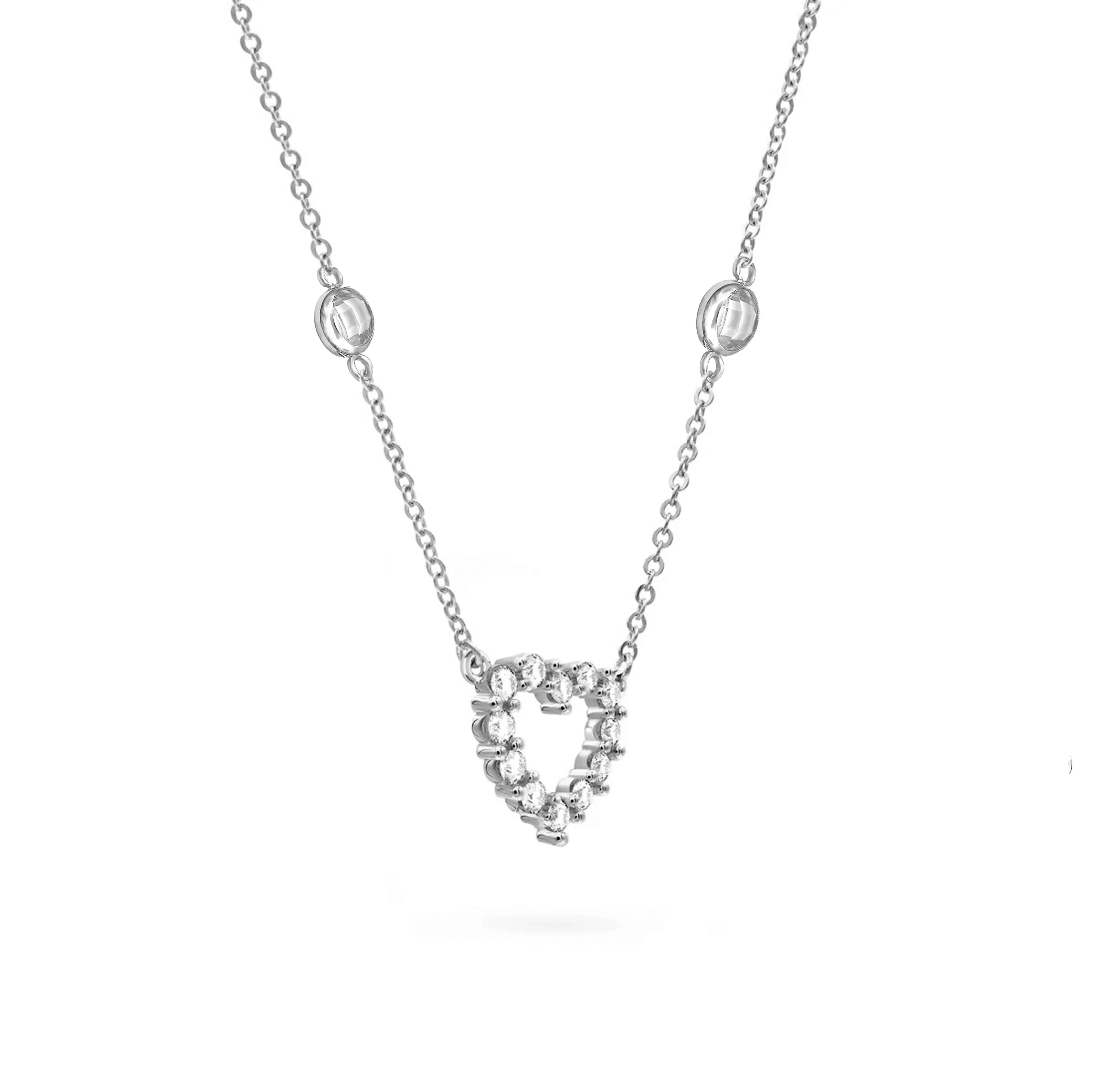 Rosecliff Small Diamond Heart & Petite 2 Birthstone Necklace - Image 8