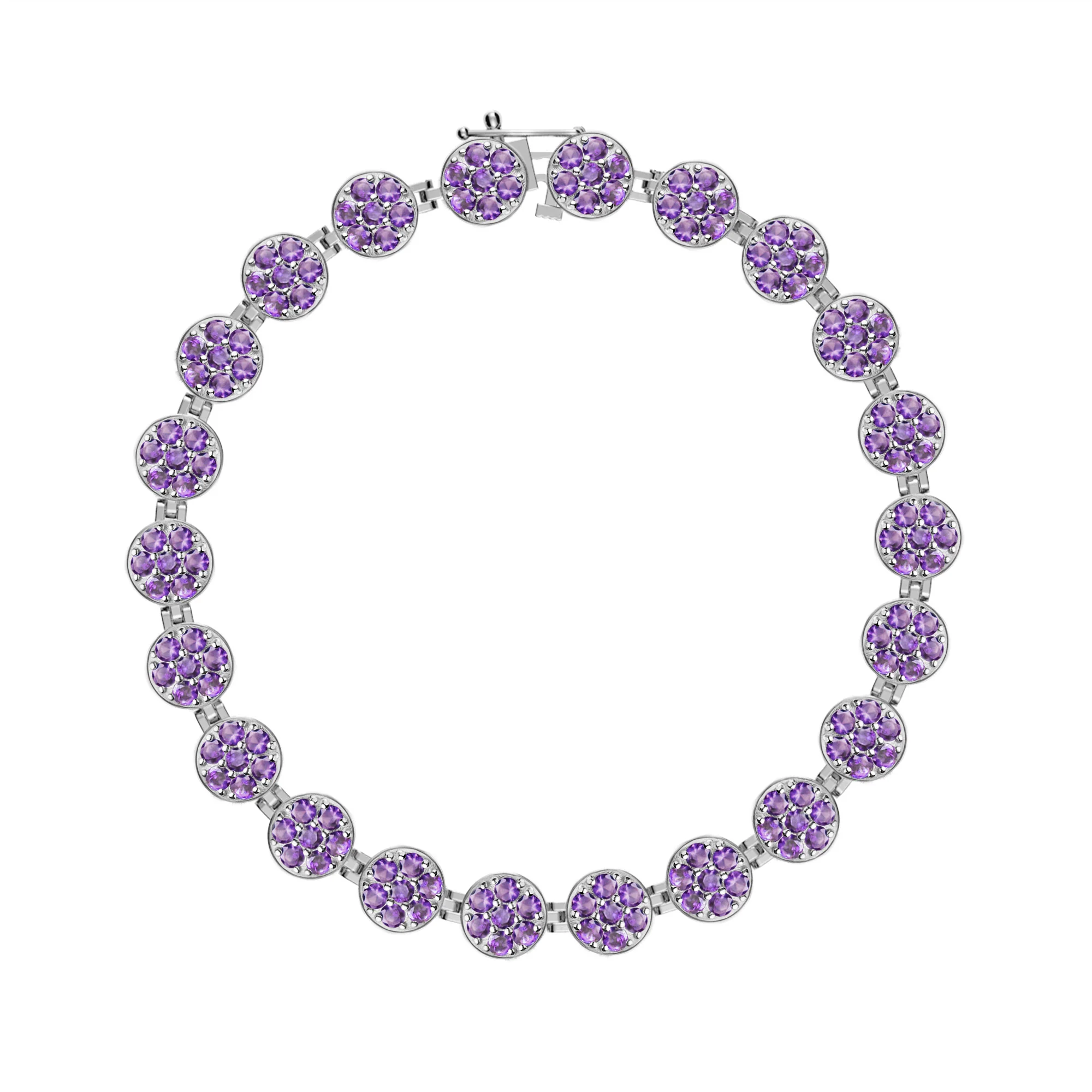 Rosecliff Tennis Amethyst Bracelet in 14k Gold (February) - Image 7
