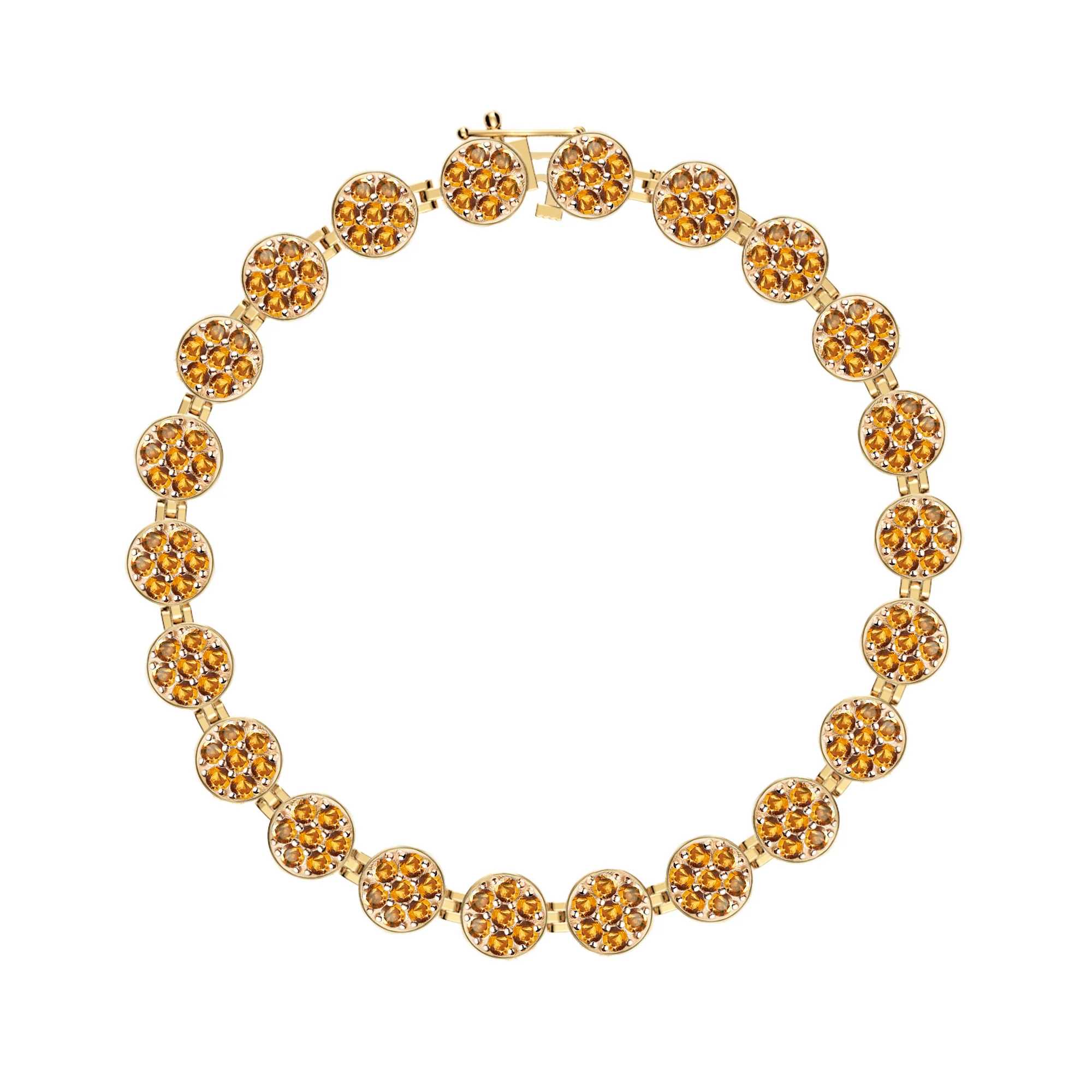 Rosecliff Tennis Citrine Bracelet in 14k Gold (November) - Image 4