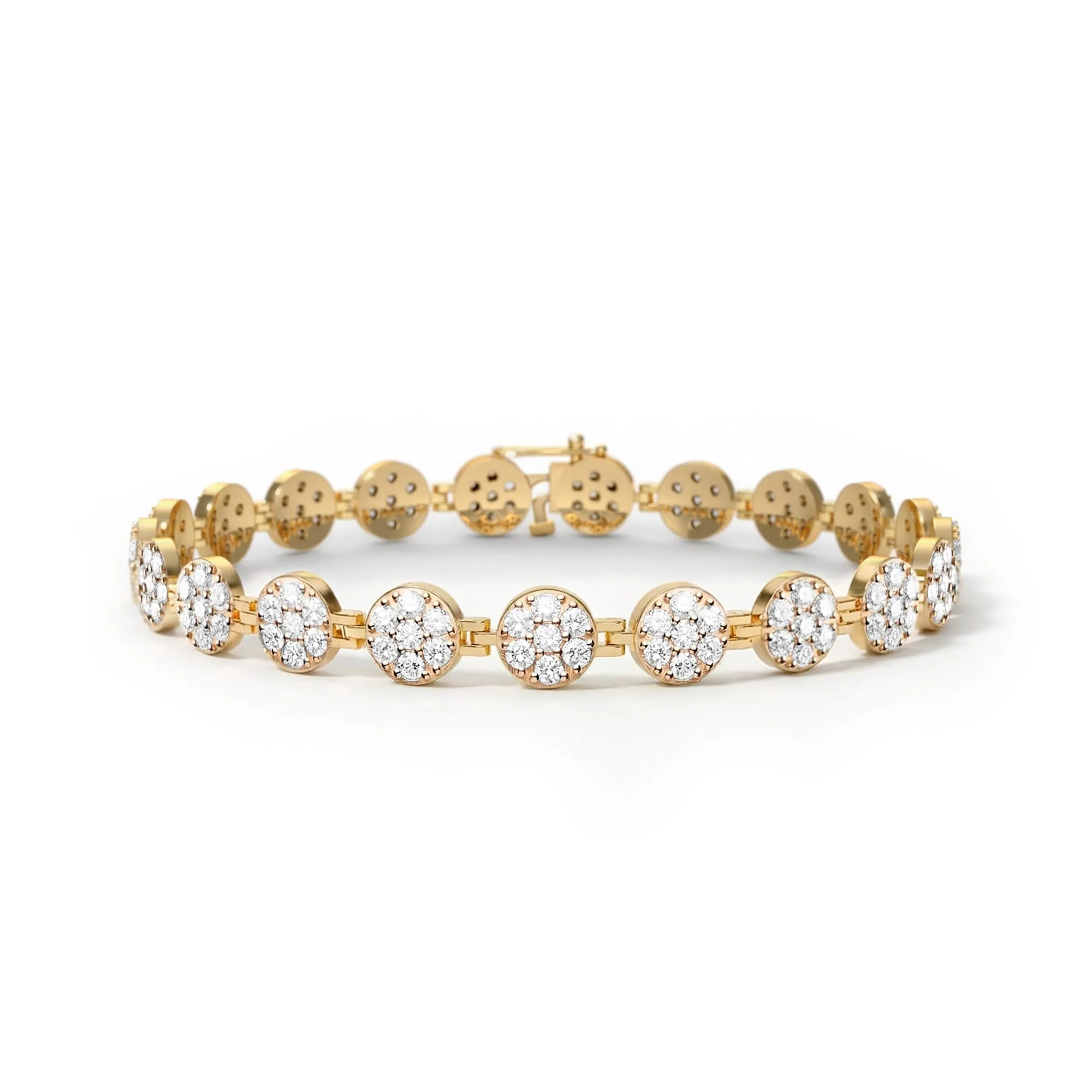 Rosecliff Tennis Diamond Bracelet in 14k Gold (April)