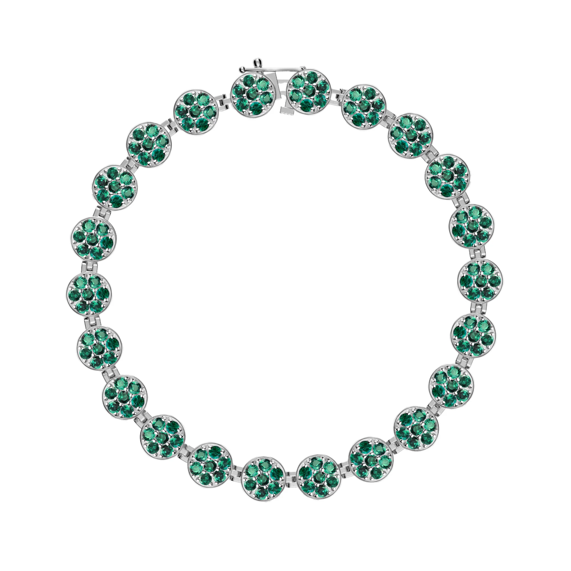Rosecliff Tennis Emerald Bracelet in 14k Gold (May) - Image 8