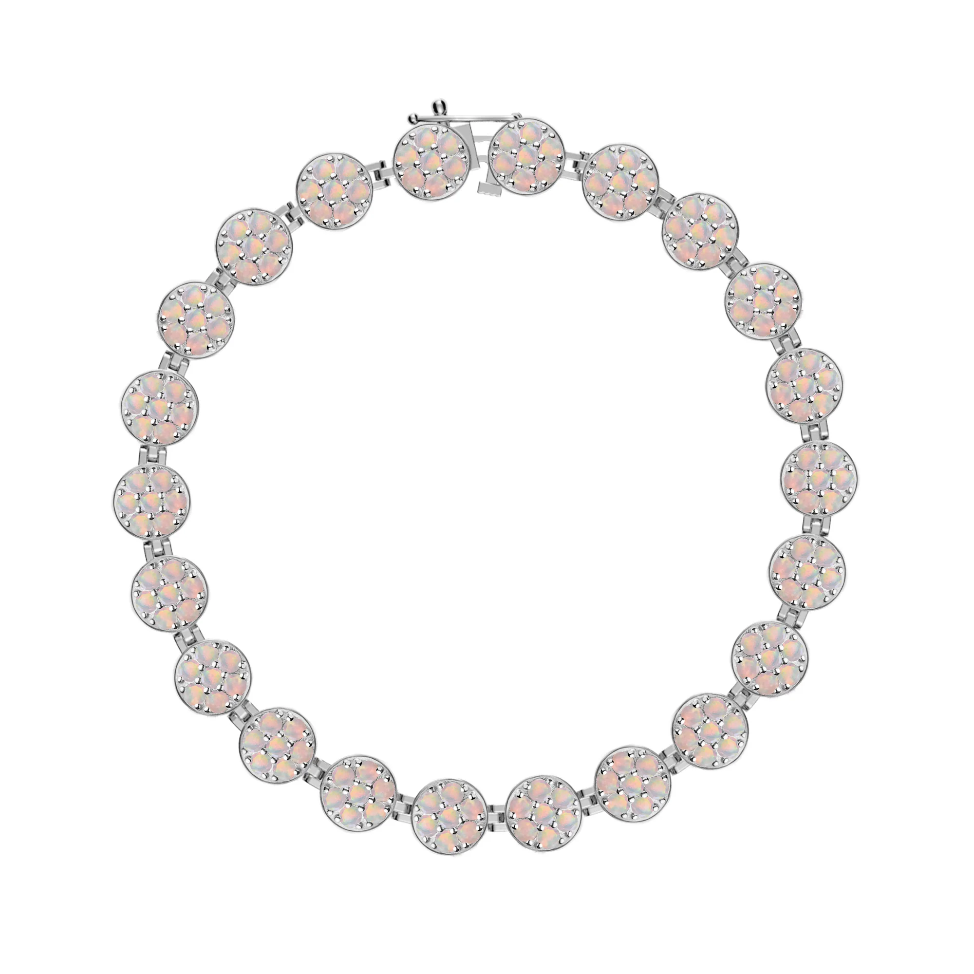 Rosecliff Tennis Opal Bracelet in 14k Gold (October) - Image 7