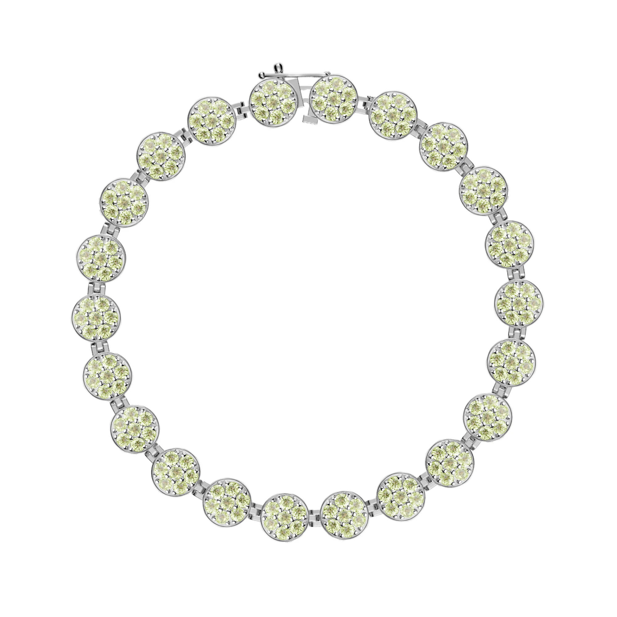 Rosecliff Tennis Peridot Bracelet in 14k Gold (August) - Image 7