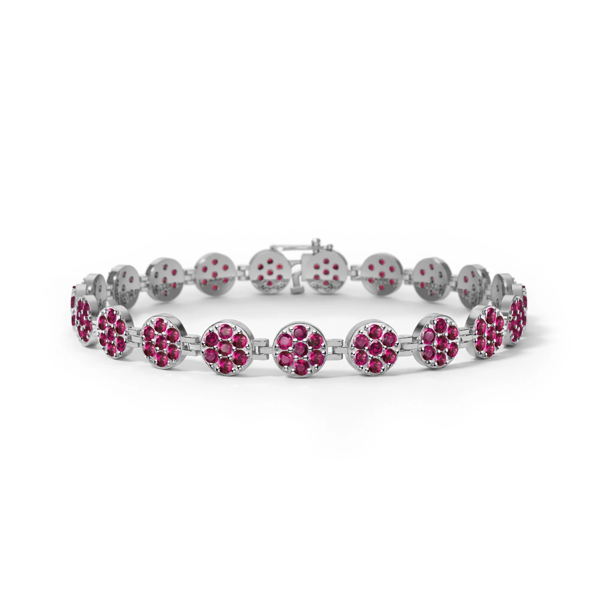 Rosecliff Tennis Ruby Bracelet in 14k Gold (July) - Image 5