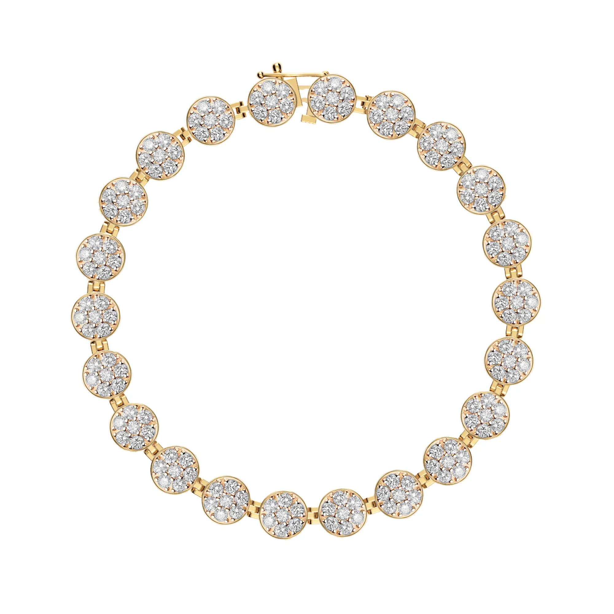 Rosecliff Tennis White Topaz Bracelet in 14k Gold (April) - Image 4