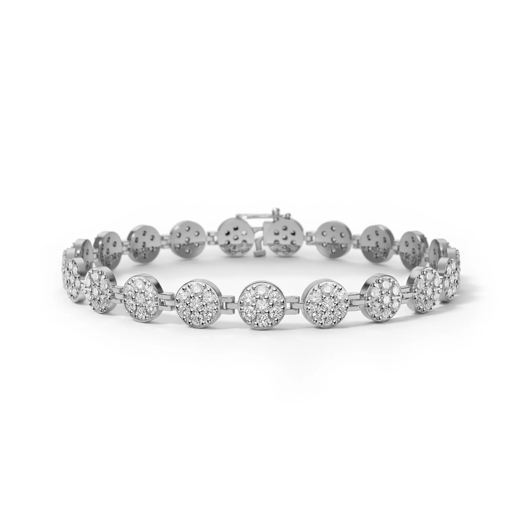 Rosecliff Tennis White Topaz Bracelet in 14k Gold (April) - Image 5