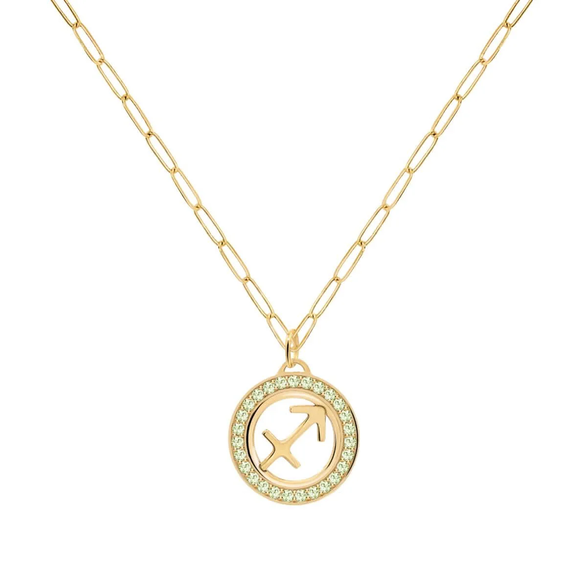 Sagittarius & Birthstone Pendant in 14k Gold - Image 4