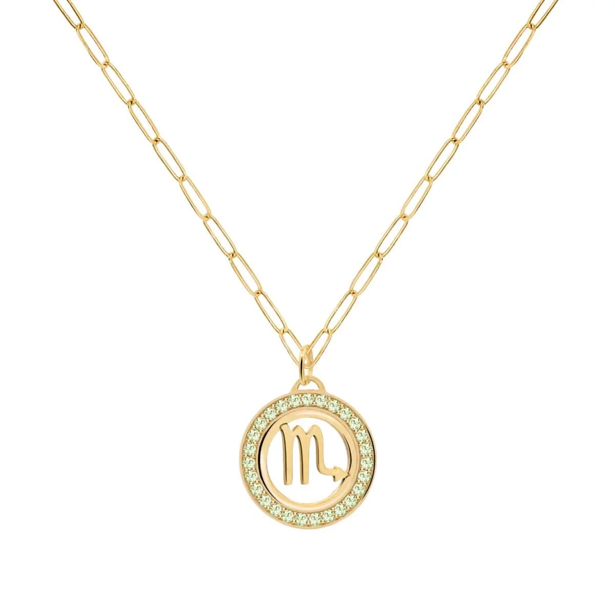 Scorpio & Birthstone Pendant in 14k Gold - Image 4