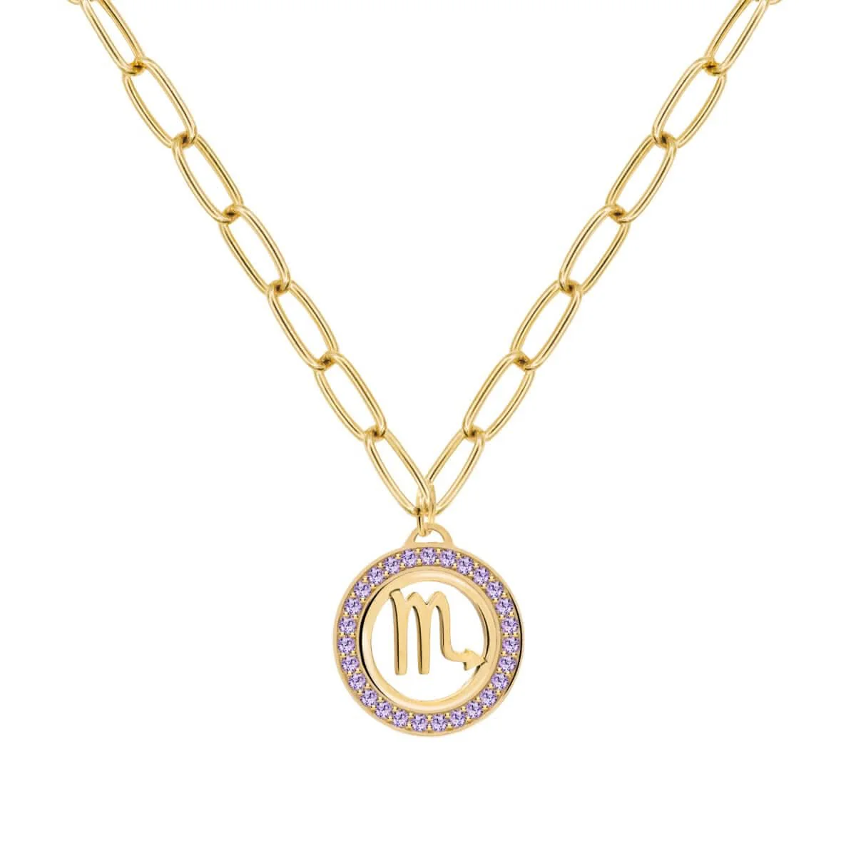 Scorpio & Birthstone Pendant in 14k Gold - Image 8