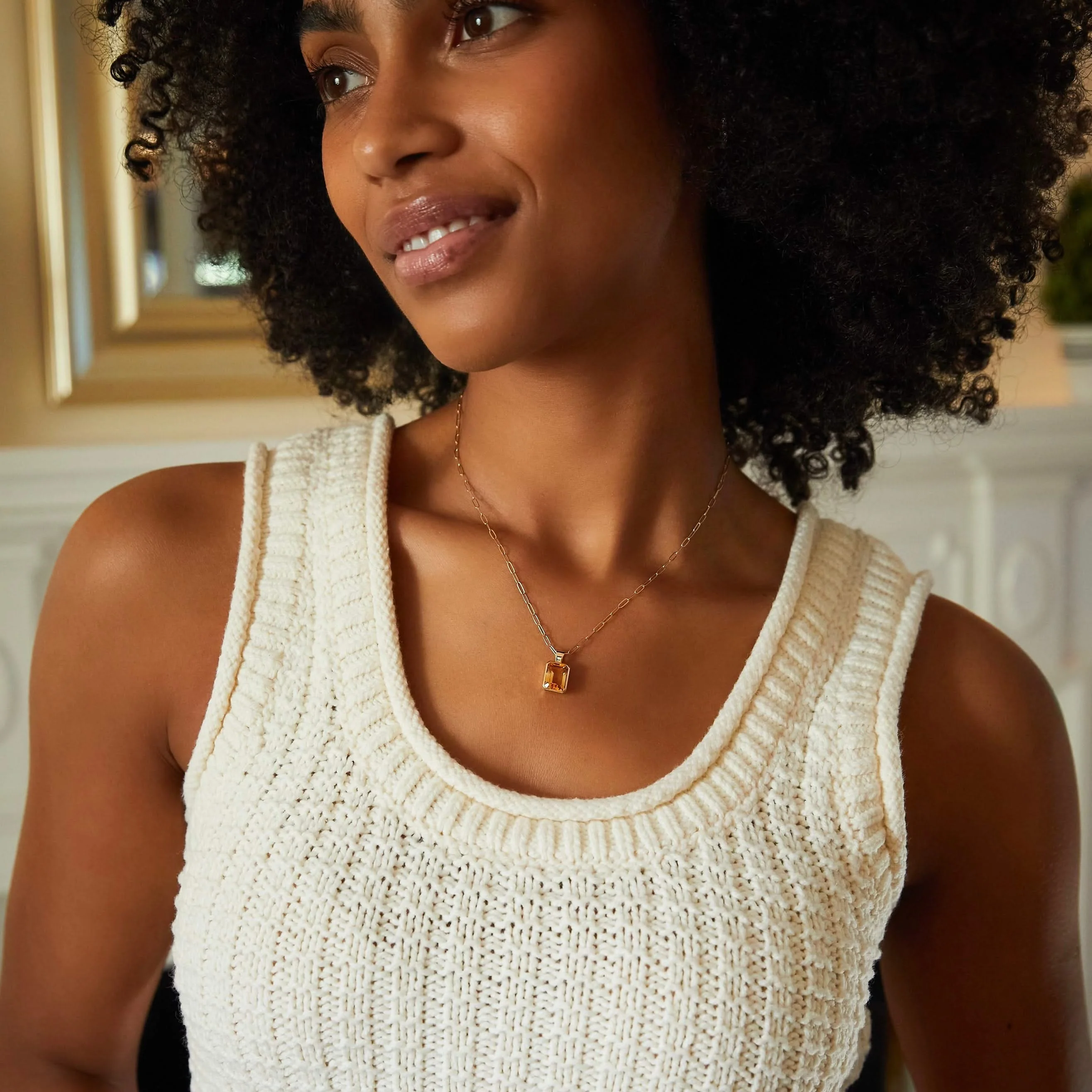 Warren Citrine Pendant in 14k Gold (November) - Image 9