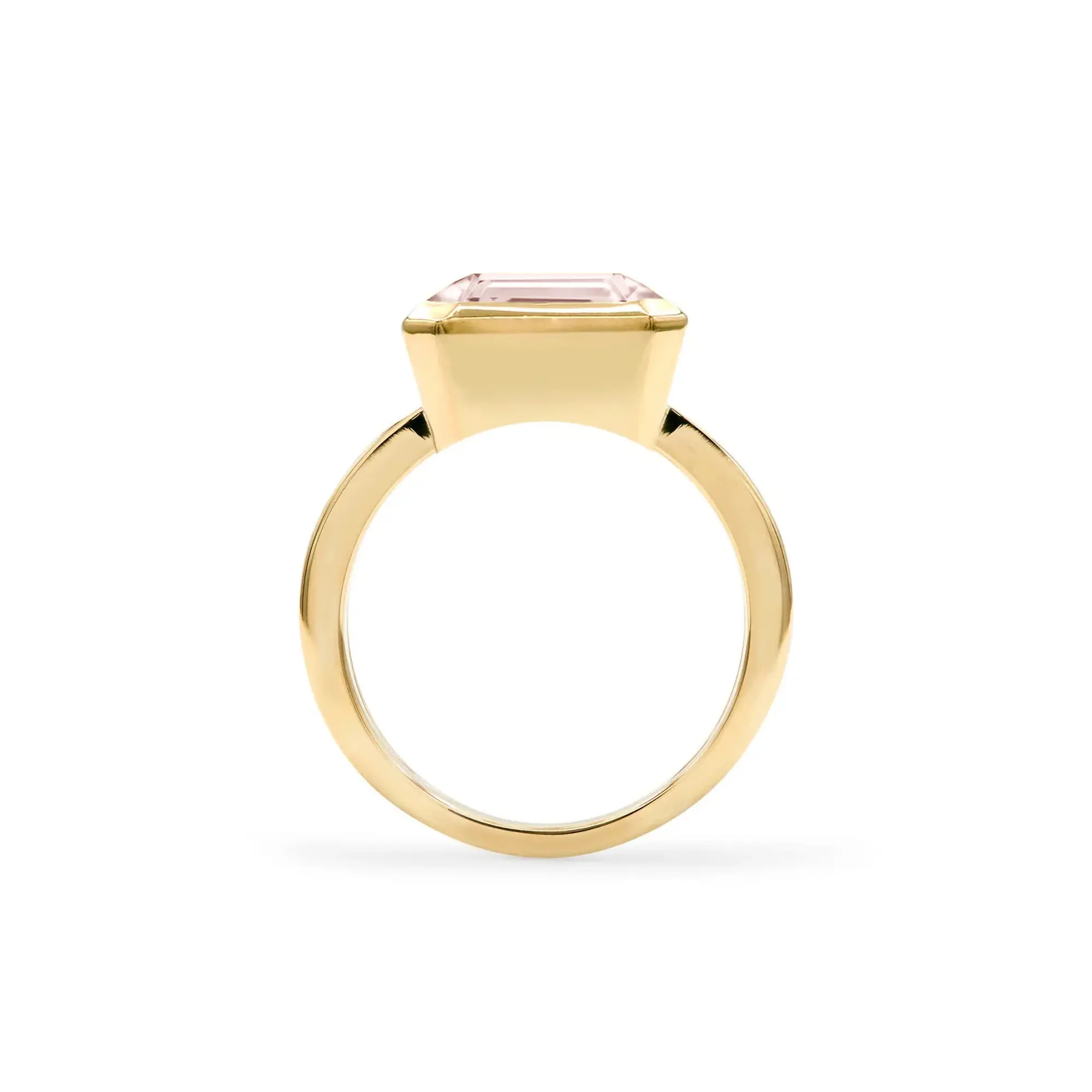 Warren Horizontal Blush Sapphire Ring in 14k Gold (October) - Image 5