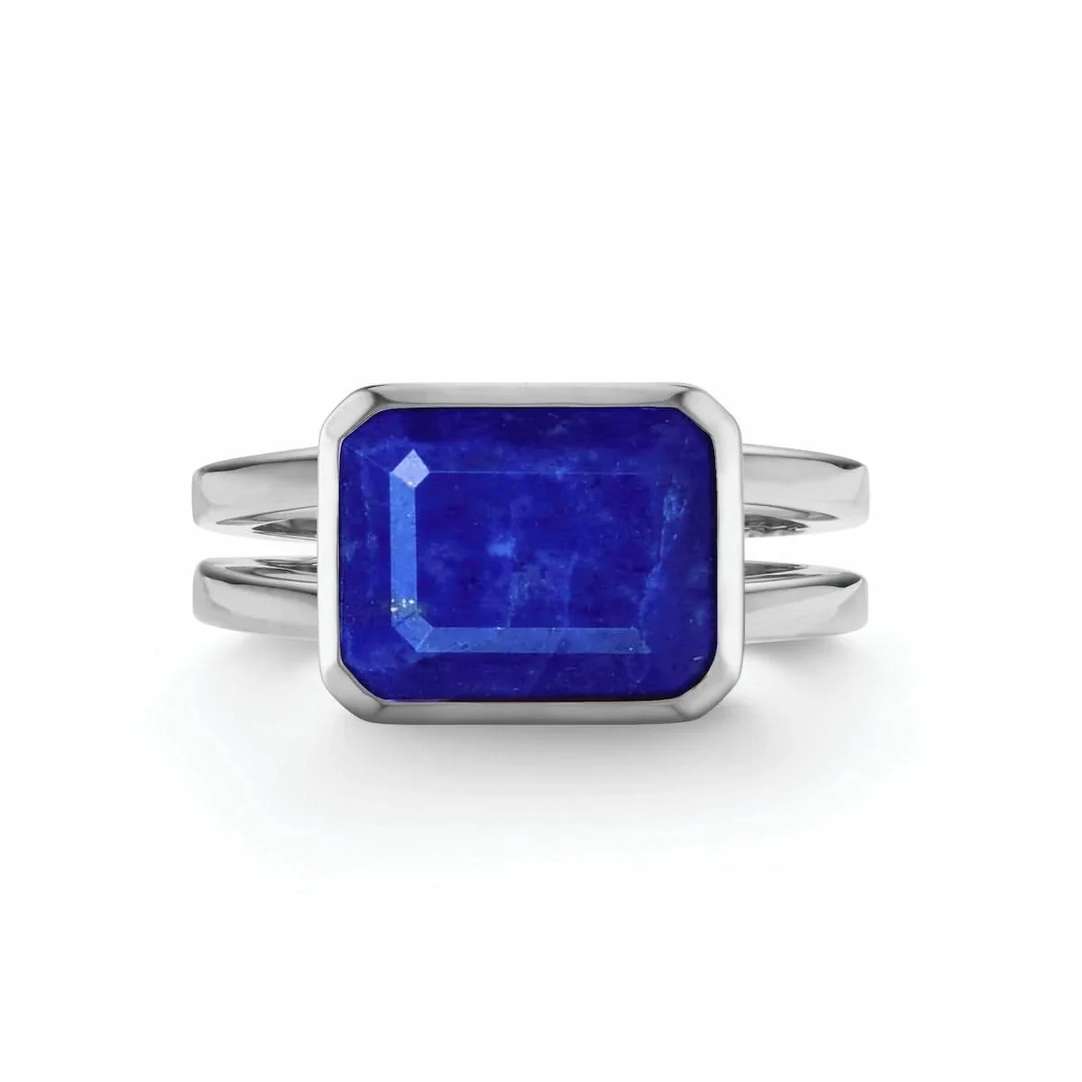 Warren Horizontal Lapis Ring in 14k Gold (September) - Image 4