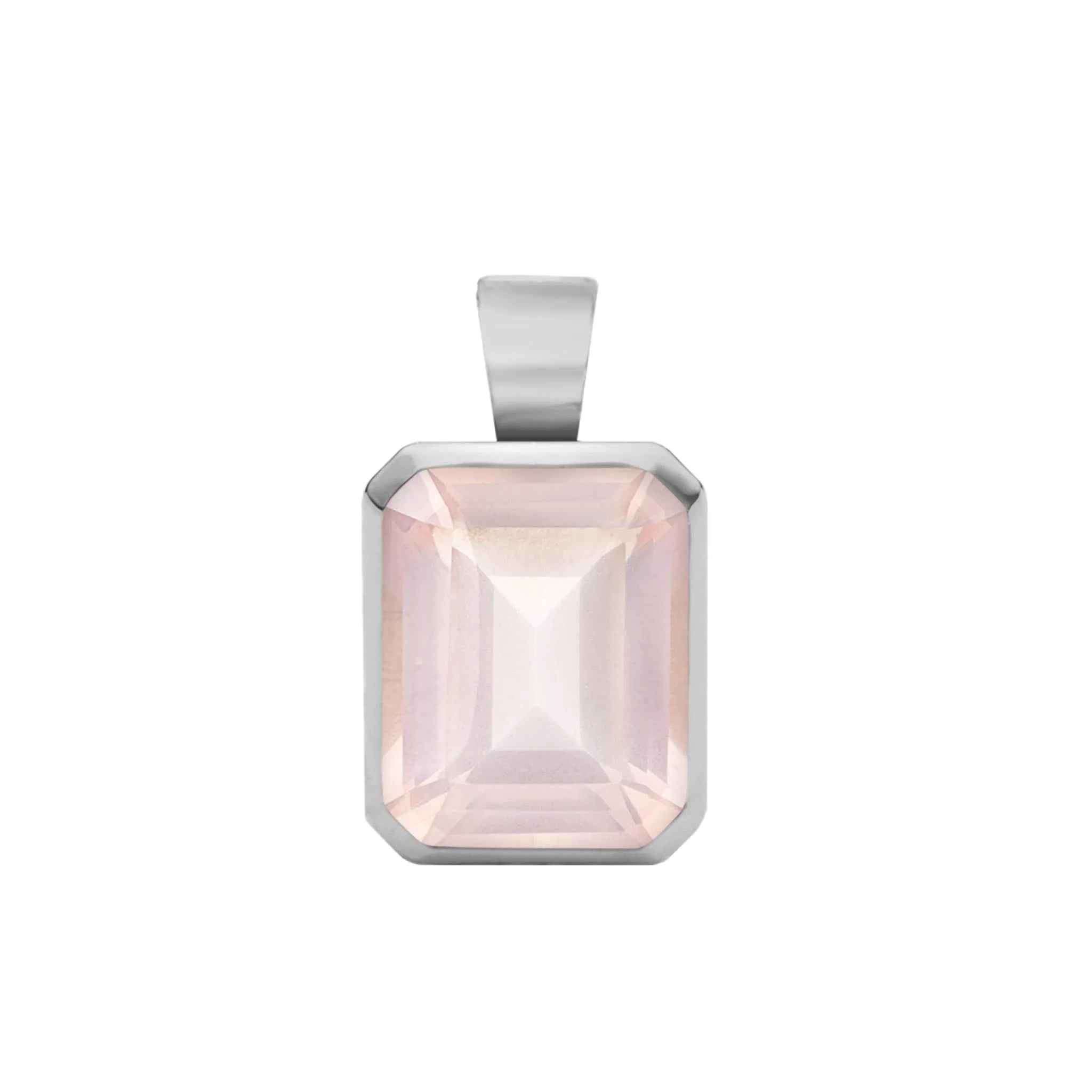 Warren Rose Quartz Pendant in 14k Gold (October) - Image 5