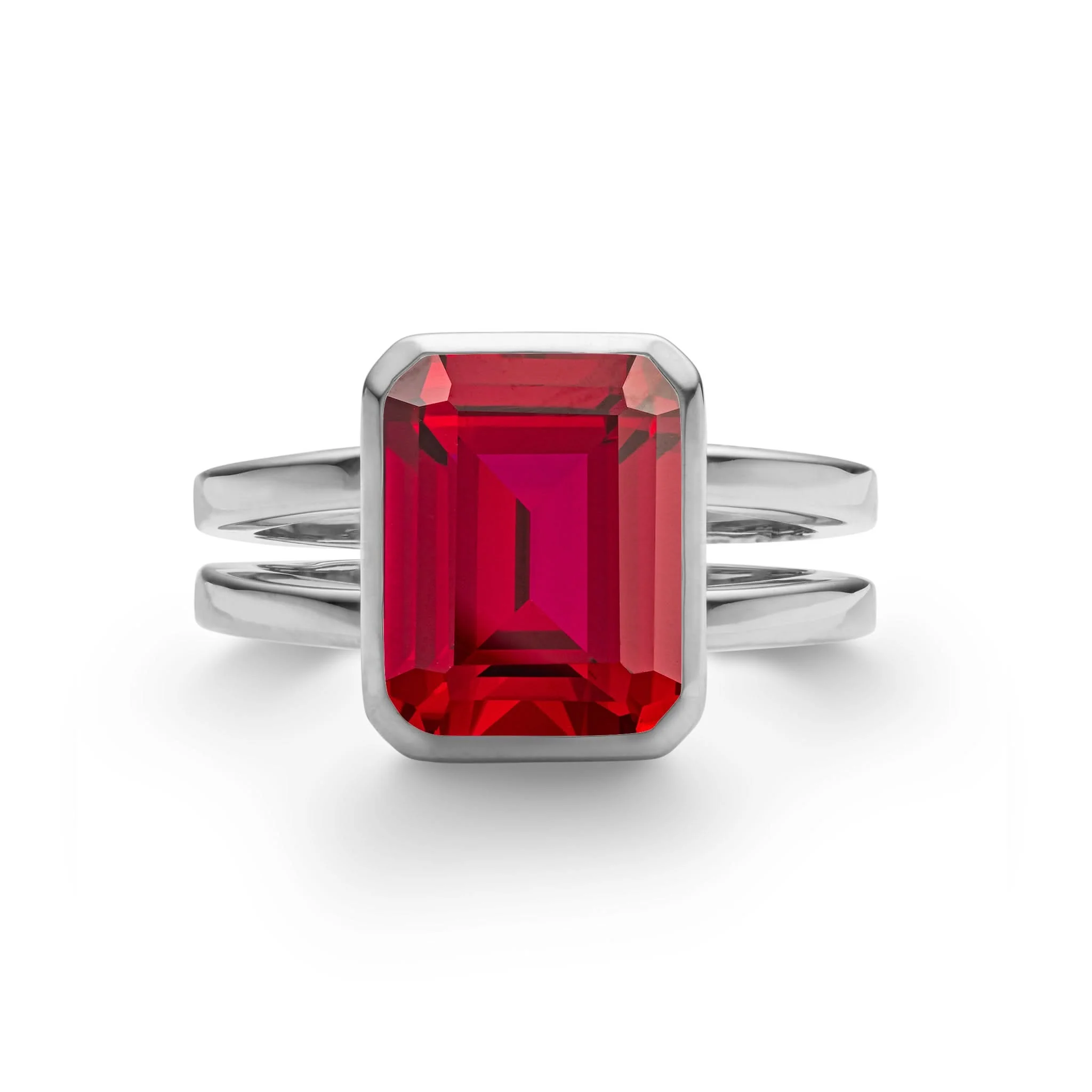 Warren Vertical Ruby Ring in 14k Gold (July) - Image 8